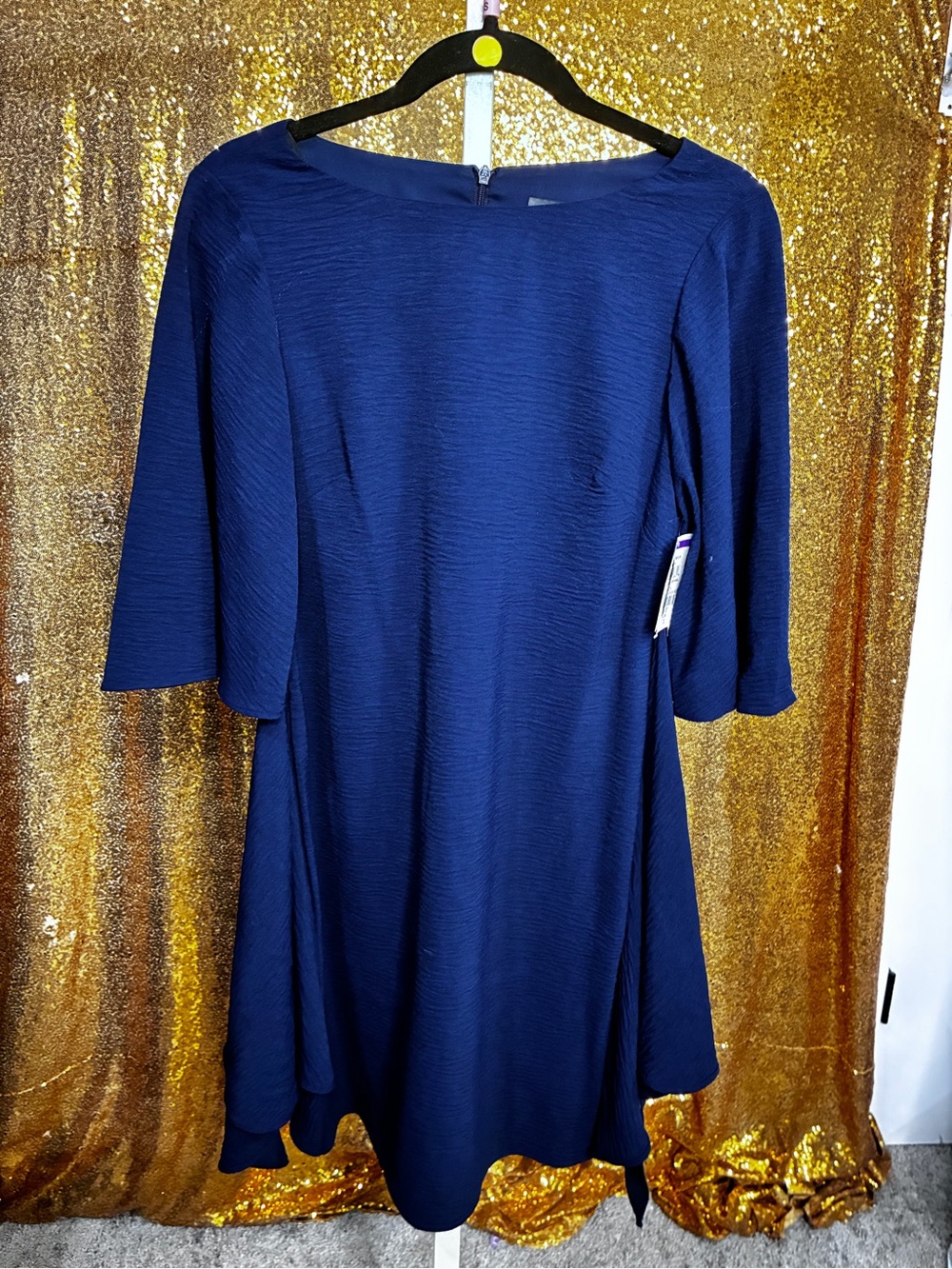Vince Camuto Royal Navy Textured Midi Dress